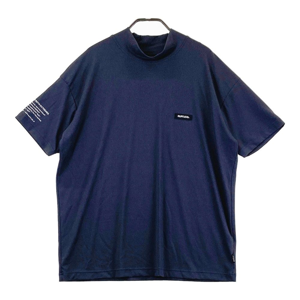 サイズ：M RUFFLOG ラフロッグ 2025年モデル VERTICAL LOGO モックネック 半袖Tシャツ グレー系 [240101737443] ゴルフウェア メンズ ストスト