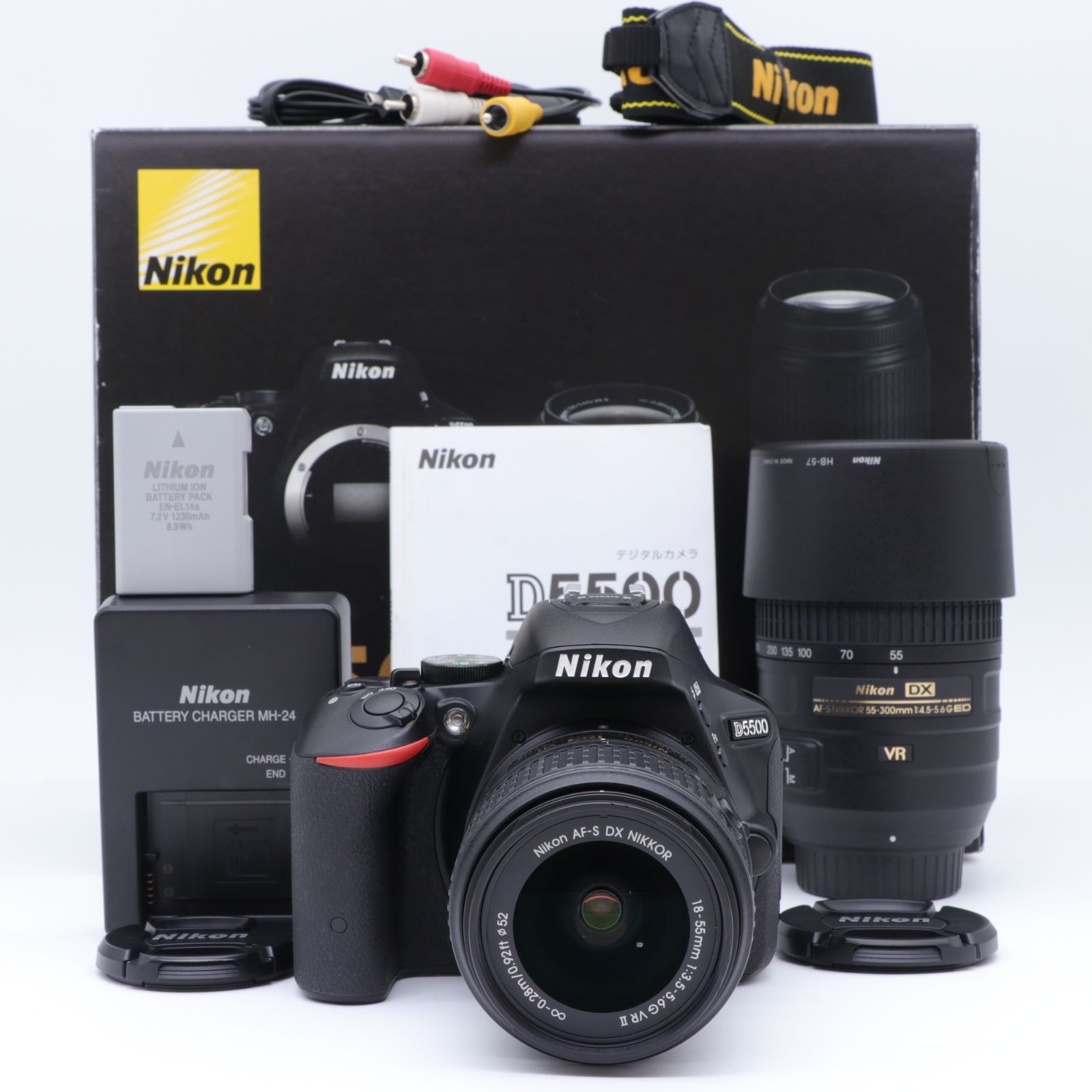 送料無料】【並品】D5500 ダブルズームキット【ショット数 1932回
