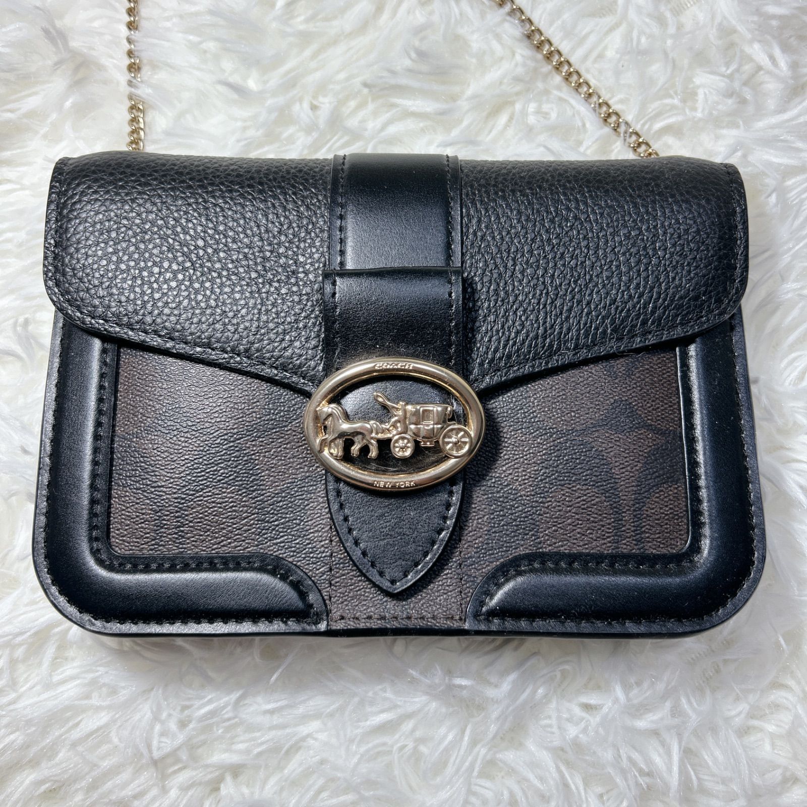 セール COACH コーチ 7287 シグネチャー チェーンウォレット 