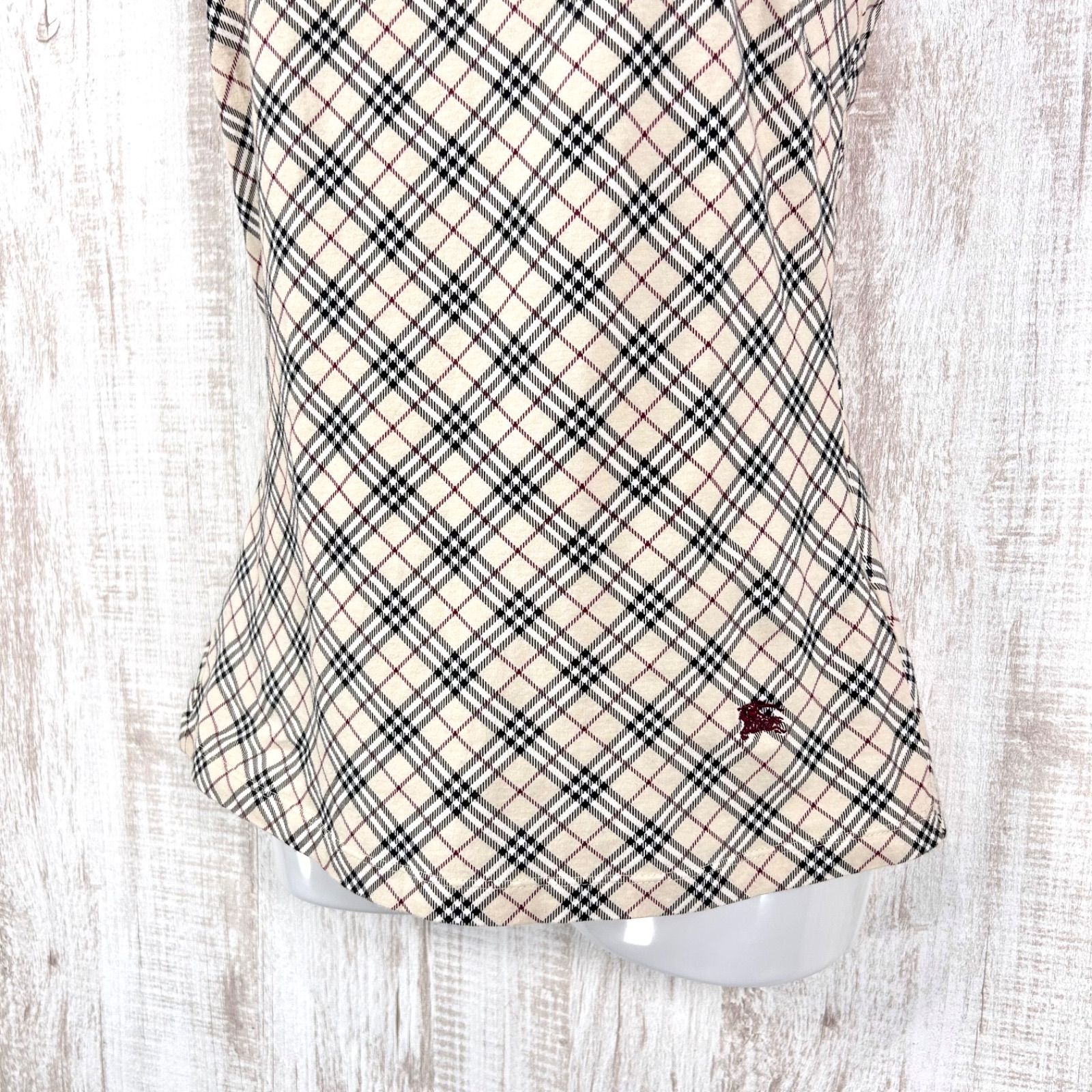 00s BURBERRY BLUE LABEL バーバリーブルーレーベル ホースロゴ刺繡