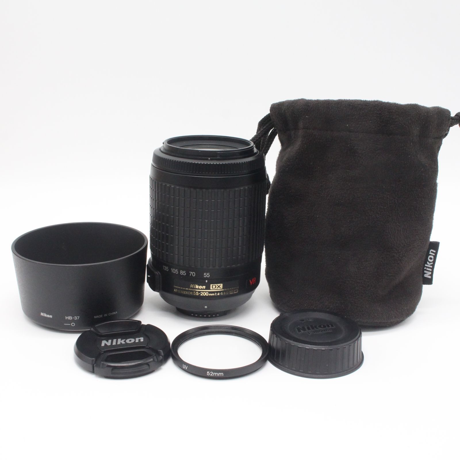 嬉しいフード・ポーチ・レンズフィルター付き！■良品■ Nikon AF-S DX VR Zoom Nikkor 55-200mm f/4-5.6G IF-ED