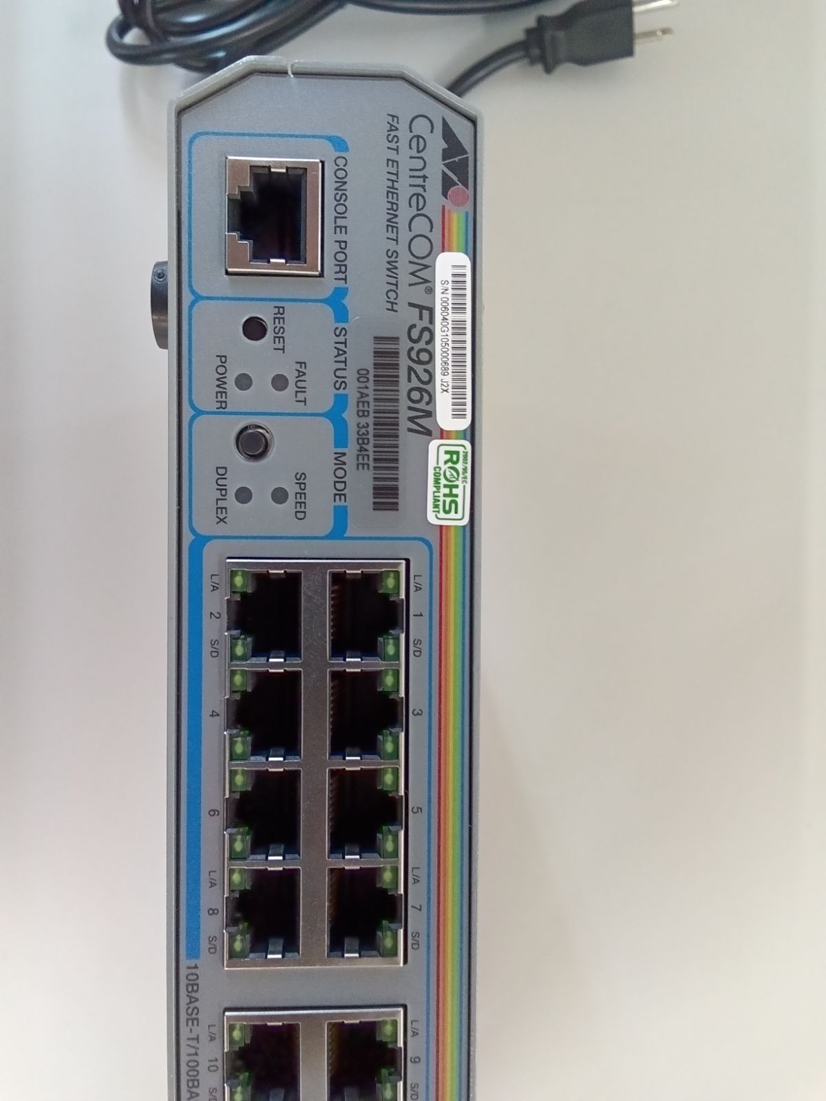 アライドテレシス CentreCOM FS926M L2スイッチ - メルカリ