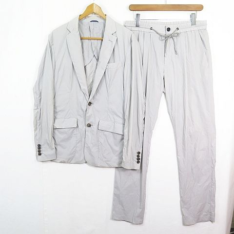 ジュンハシモト junhashimoto SARASARA SET UP サラサラセットアップ ジャケット 4 パンツ 5 ナイロン グレー 2sa7658
