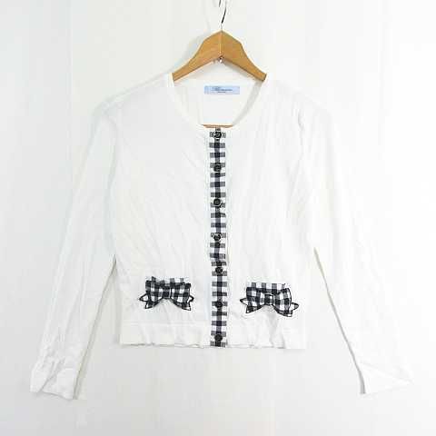 ブルマリン Blumarine ニット カーディガン 長袖 レーヨン ホワイト