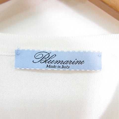 ブルマリン Blumarine ニット カーディガン 長袖 レーヨン ホワイト