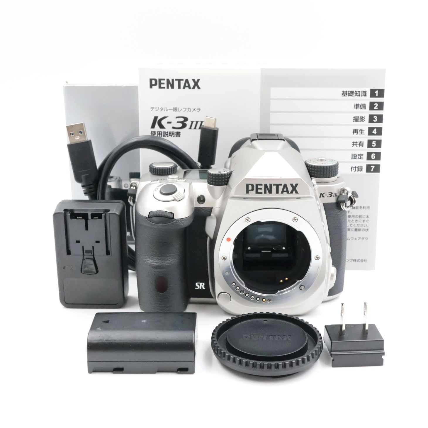 ■シャッター数19248枚！極上品■ PENTAX K-3 Mark III 3 ボディ シルバー APS-Cデジタル一眼レフカメラ ペンタックス