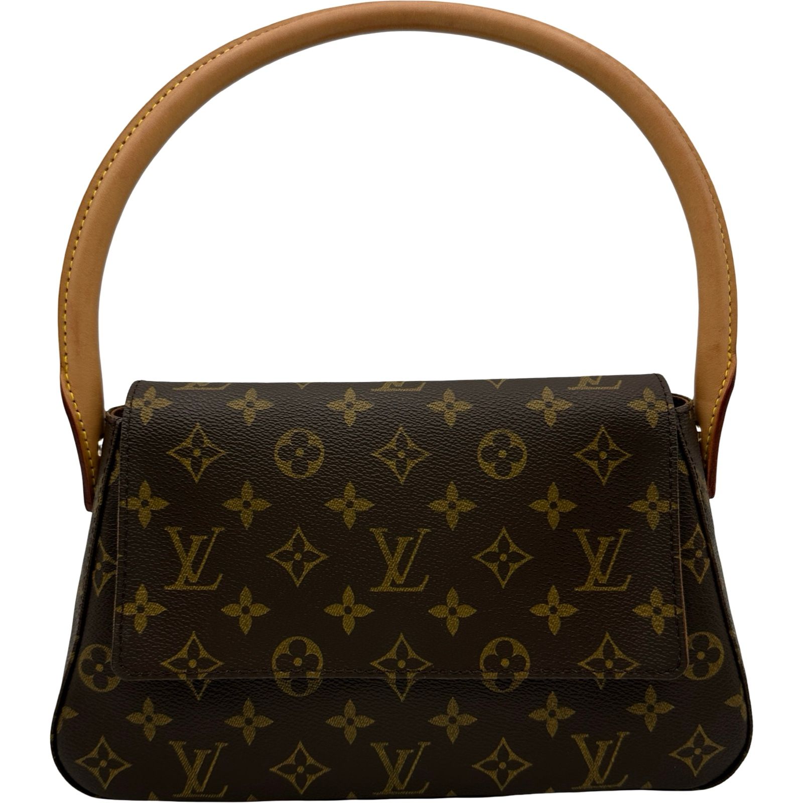 ルイ・ヴィトン LOUIS VUITTON ルーピングミニ M51147 ブラウン モノグラム ・キャンバス レディース ハンドバッグ