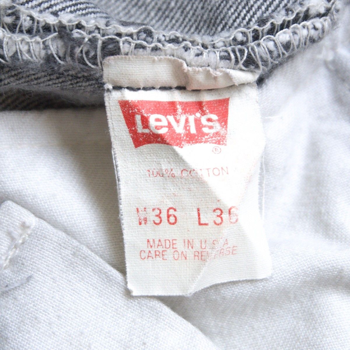先染め/状態良好】 LEVI'S 【80s/501 ブラックデニム デニムパンツ】36
