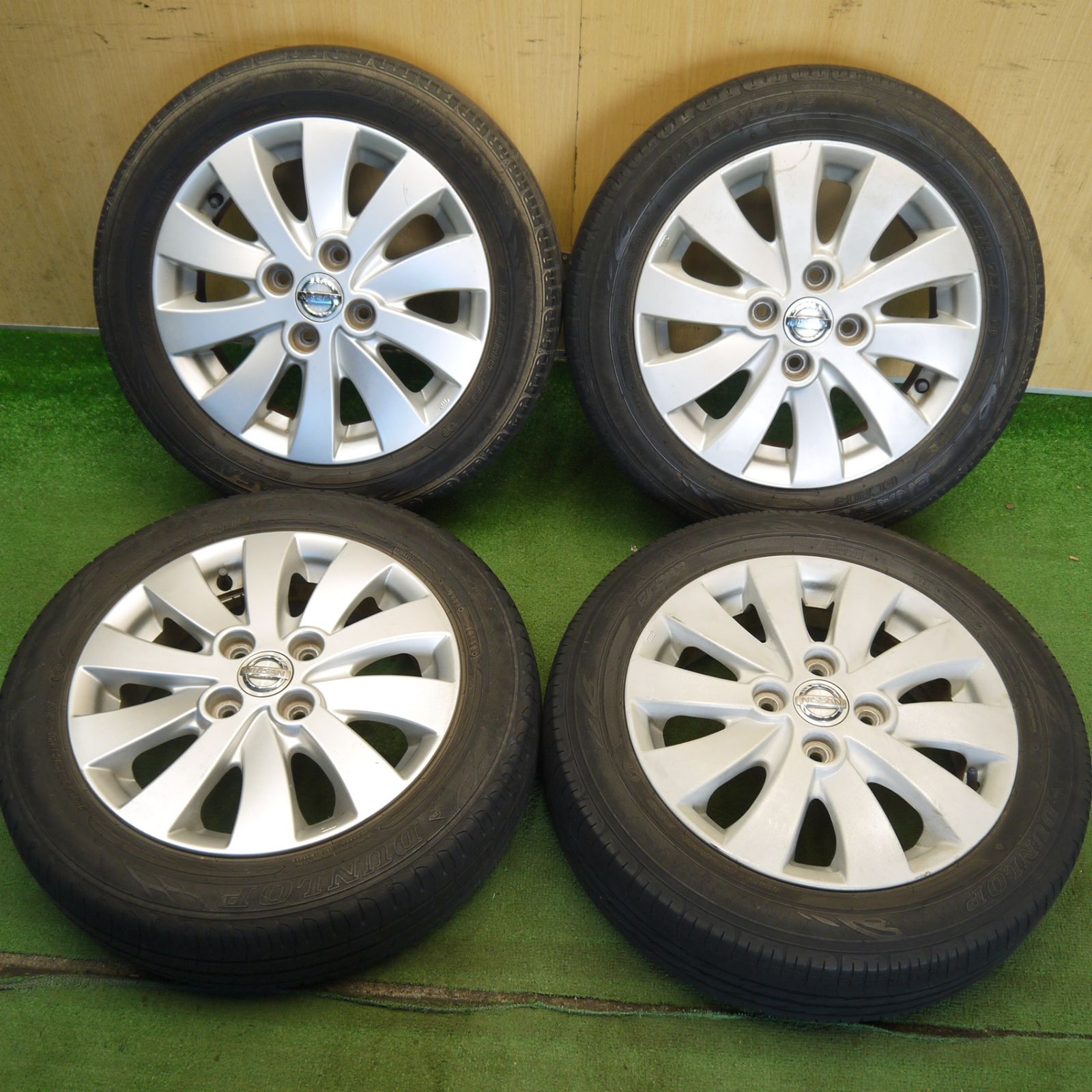 4本価格◎日産 モコ 純正 155/65R14 ダンロップ エナセーブ EC203 14インチ PCD100/4H◎6070803Hノ