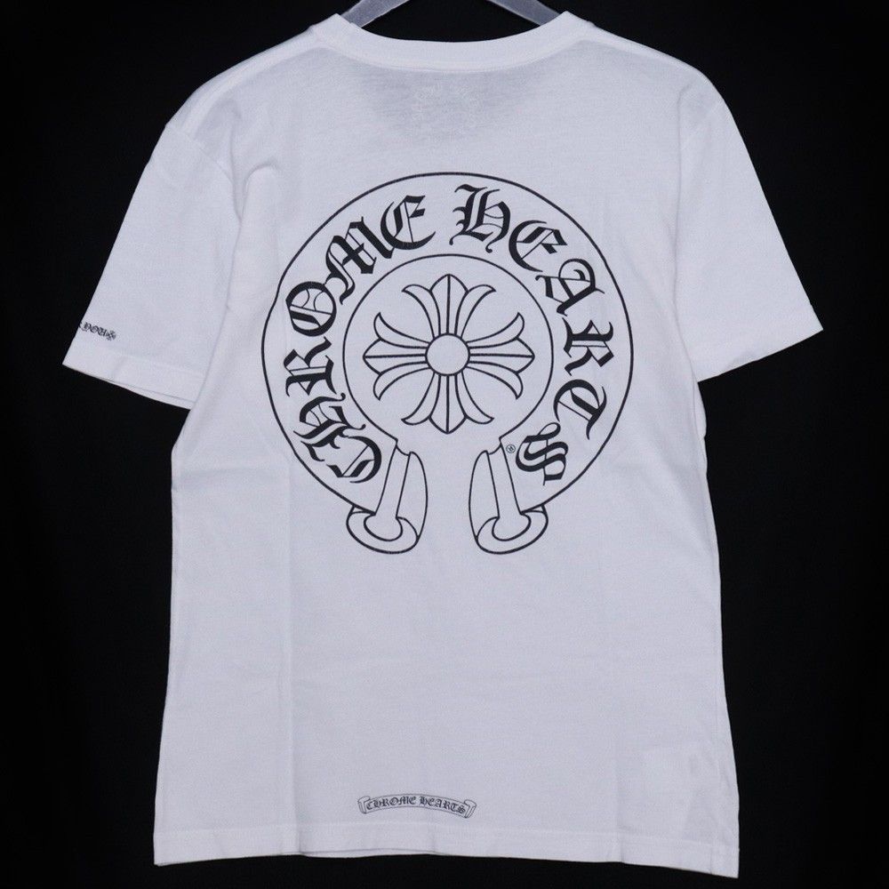 CHROME HEARTS ホースシュープリント ポケットTシャツ Sサイズ ホワイト