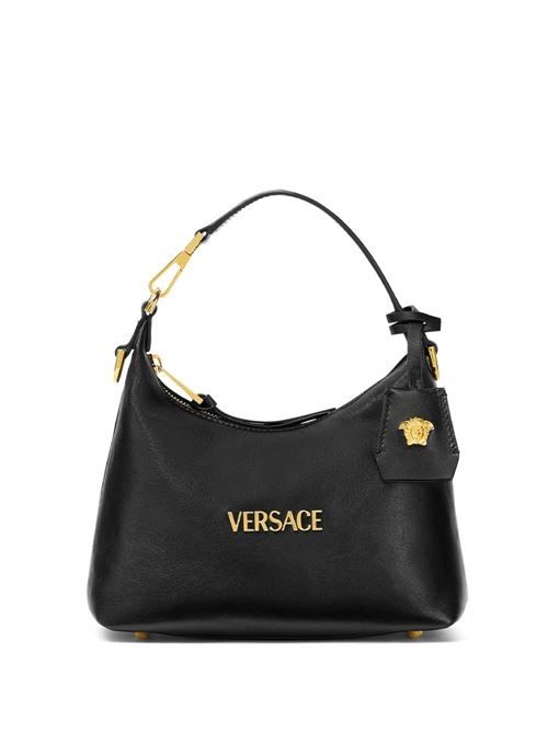 VERSACE ヴェルサーチ タグ レザー ホーボーバッグ 送料無料
