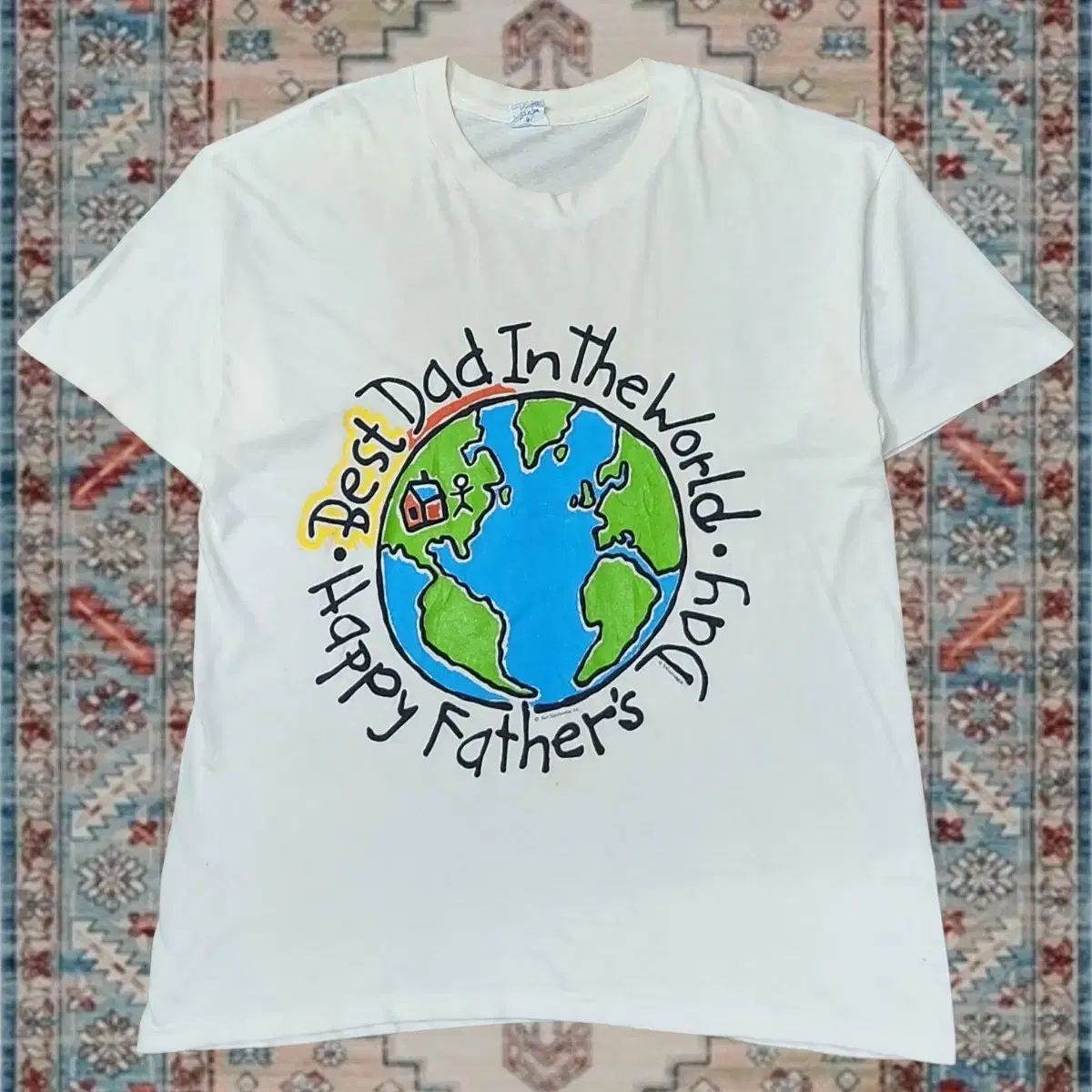 MADE IN USA 썬 スポーツウェア Best Dad グラフィック Tシャツ L