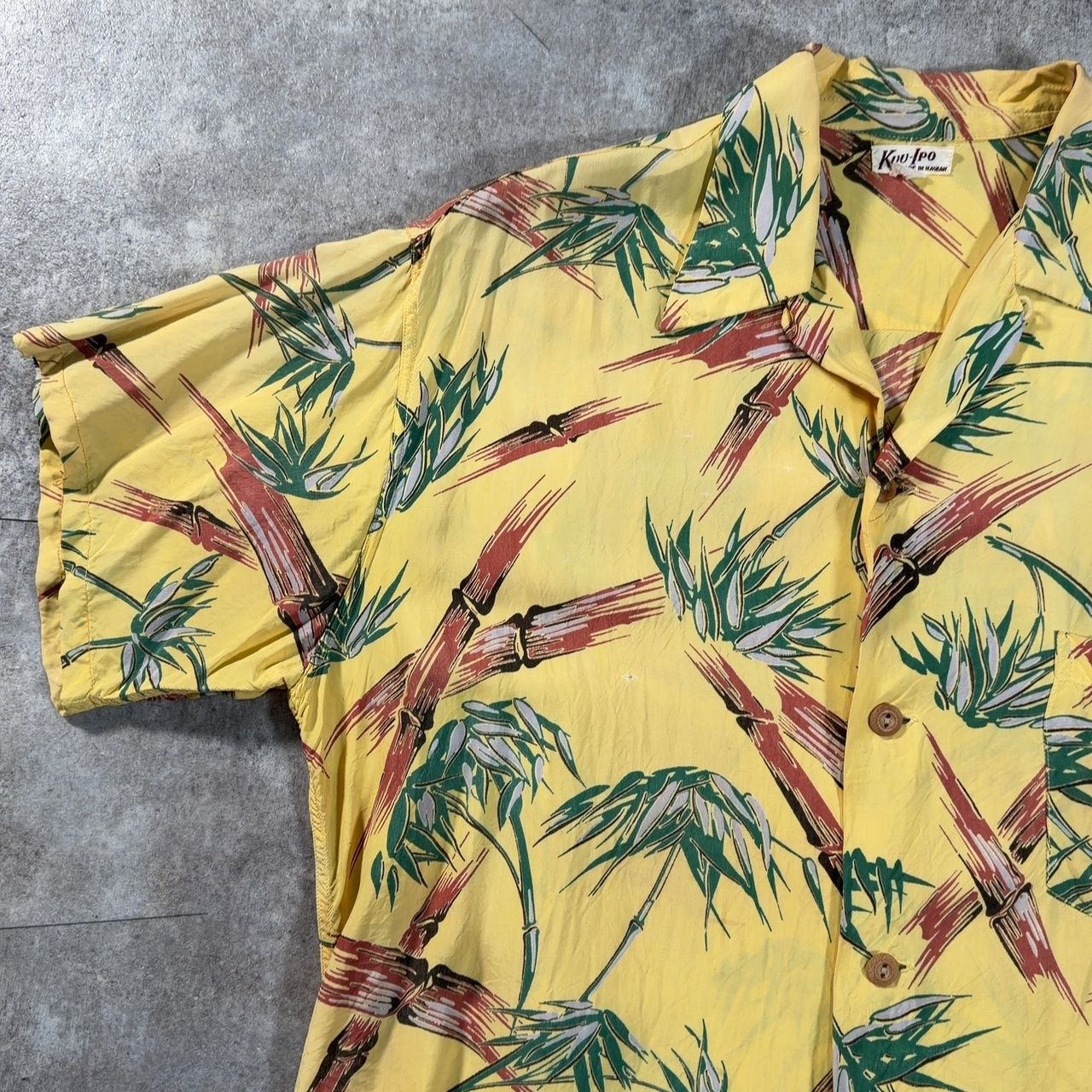 40's 50's KUU-IPO クウイポ ハワイアンシャツ banboo HAWAII アロハ