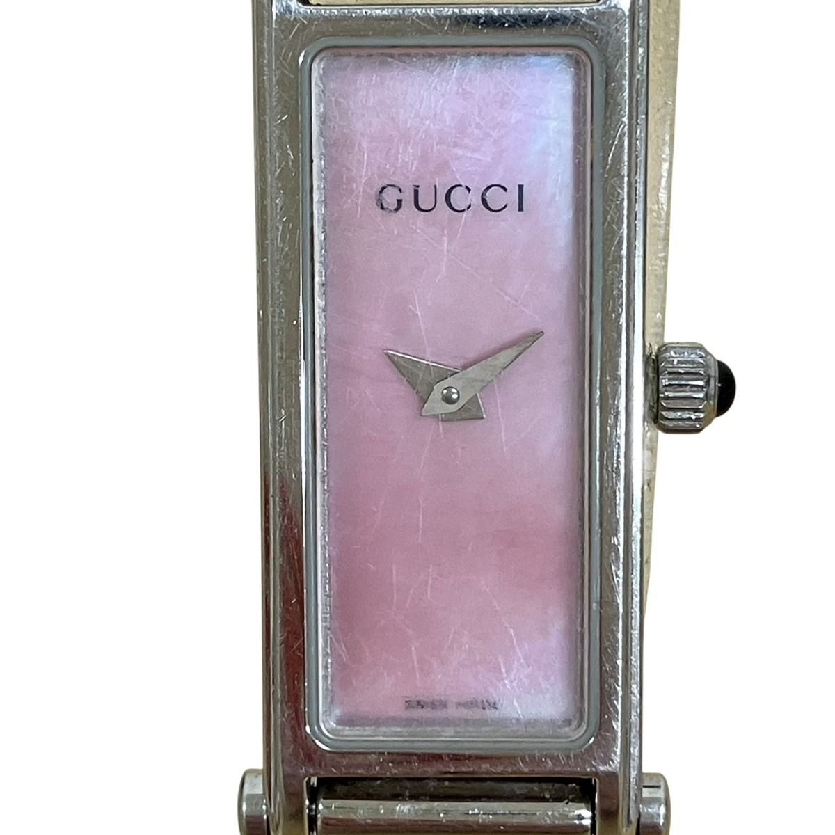 レディース グッチ GUCCI 1500L ピンク文字盤 レディース腕時計