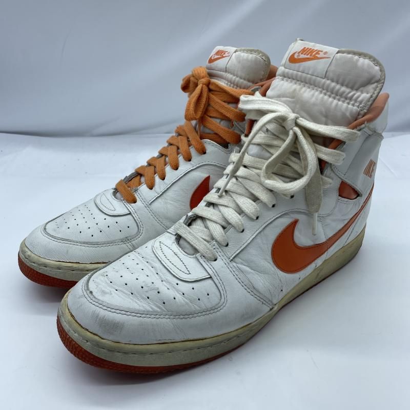 【中古】80s NIKE  team convention 86年製 US12 ホワイト/オレンジ　ナイキ　[19][240019511835] 中古】80s NIKE team convention 86年製 US12 ホワイト/オレンジ