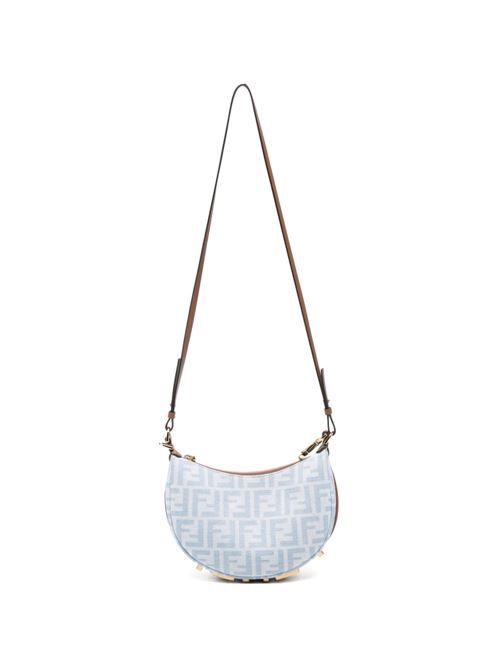 FENDI フェンディグラフィ ミニ デニム ハンドバッグ 送料無料