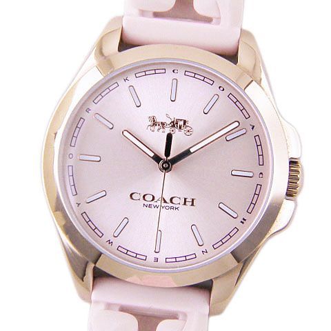 【中古A】コーチ　COACH　レディース腕時計　リビー ウォッチ 34MM　C9579　14503781　クオーツ　ピンク　ゴールド