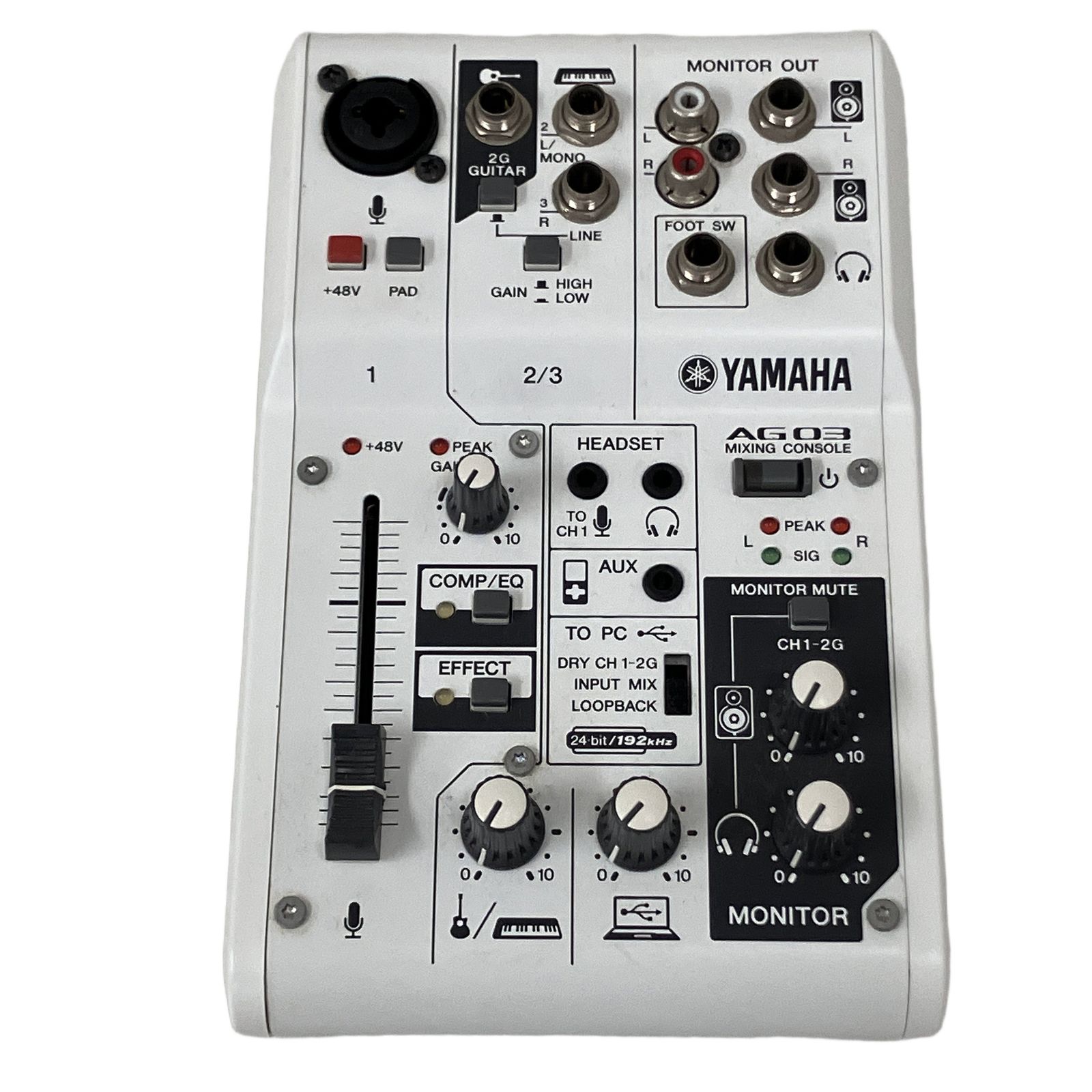 YAMAHA AG03 ウェブキャスティングミキサー オーディオインターフェース ヤマハ 音響機材 配信 実況 中古 O11458906