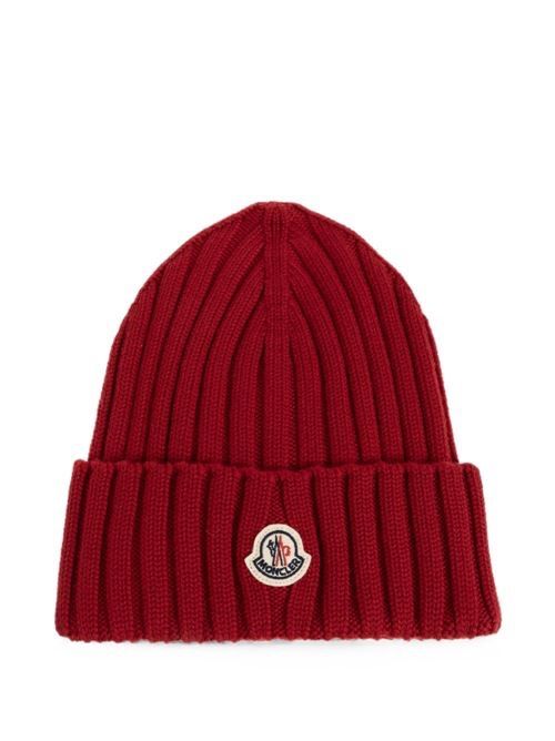 MONCLER ロゴ ウール ビーニー 送料無料