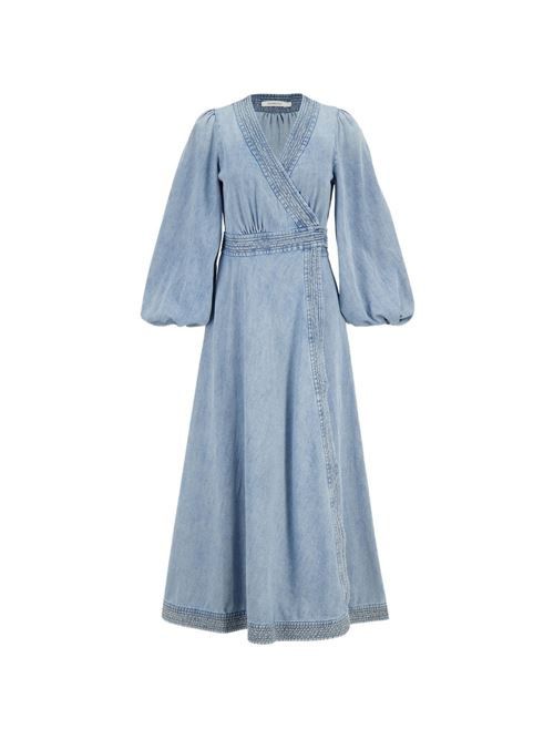 ZIMMERMANN INDRA DENIM MIDI DRESS 送料無料