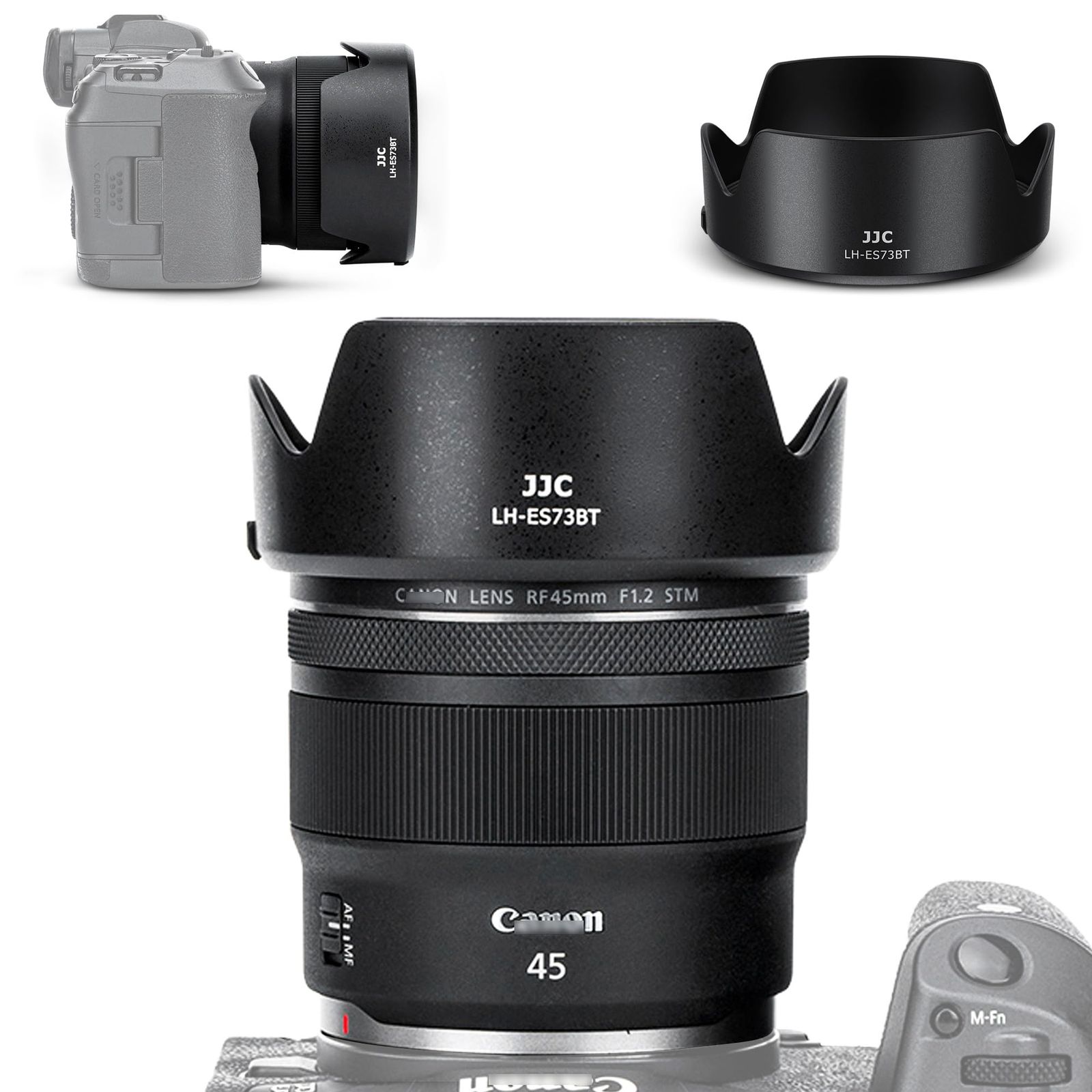 ブースカ　ブー冠　レプリカ JJC ES-73B 可逆式 花形レンズフード Canon RF 45mm F1.2 STM レンズ用