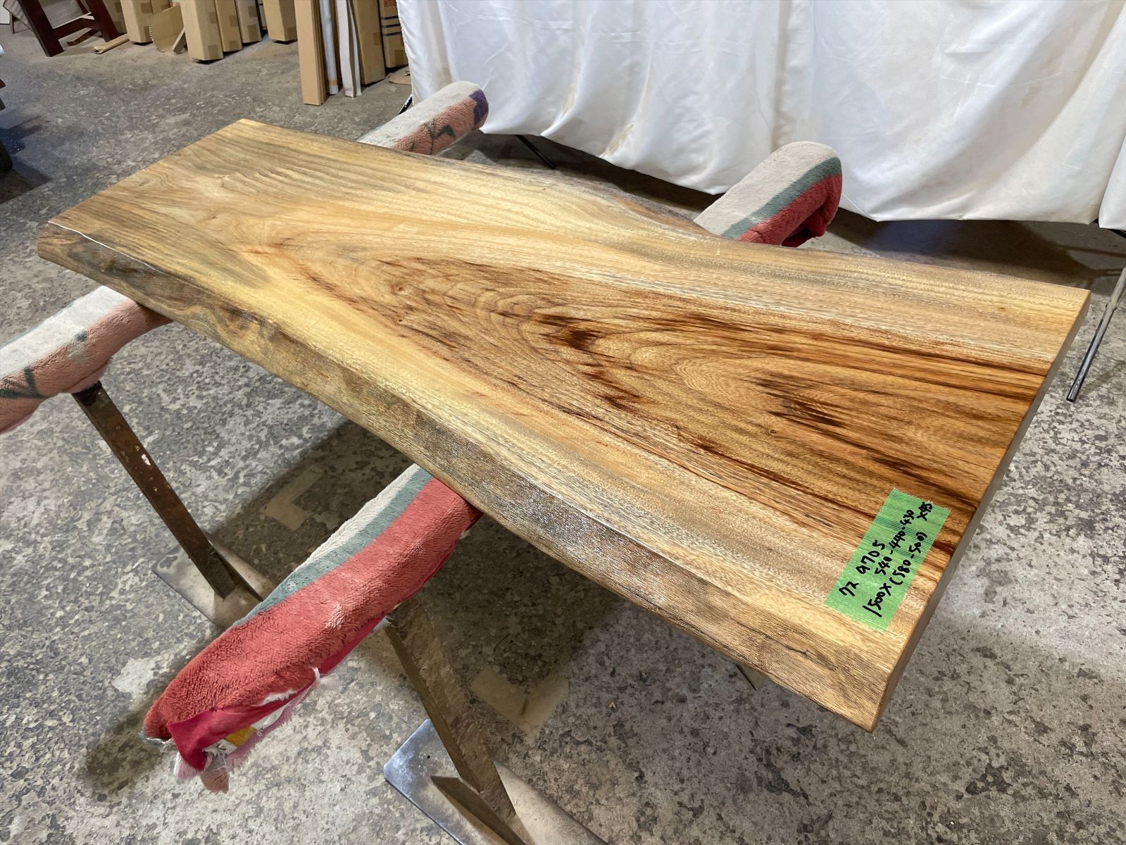 クス9705　楠　一枚板無垢材　1500x540-440-430x45mm ダイニングテーブル 　ローテーブル　センターテーブル　天板　樟　くすのき