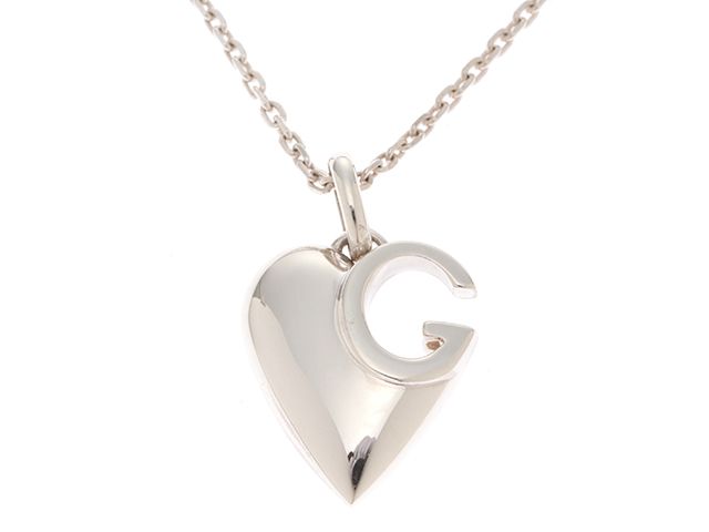 GUCCI　グッチ　Gハートネックレス　シルバー925　SV925　約8.4g　レディース【中古】430