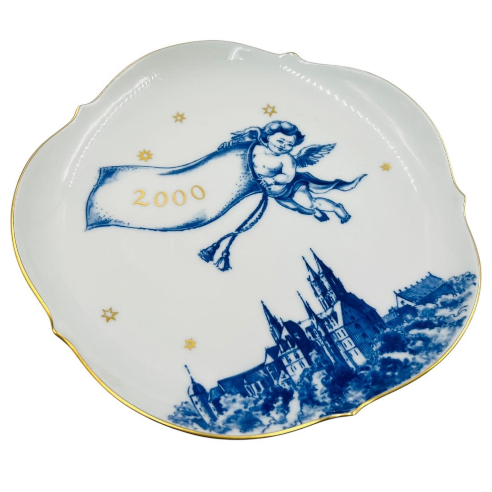 Meissen マイセン 天使とアルブレヒト城プレート イヤープレート 2001