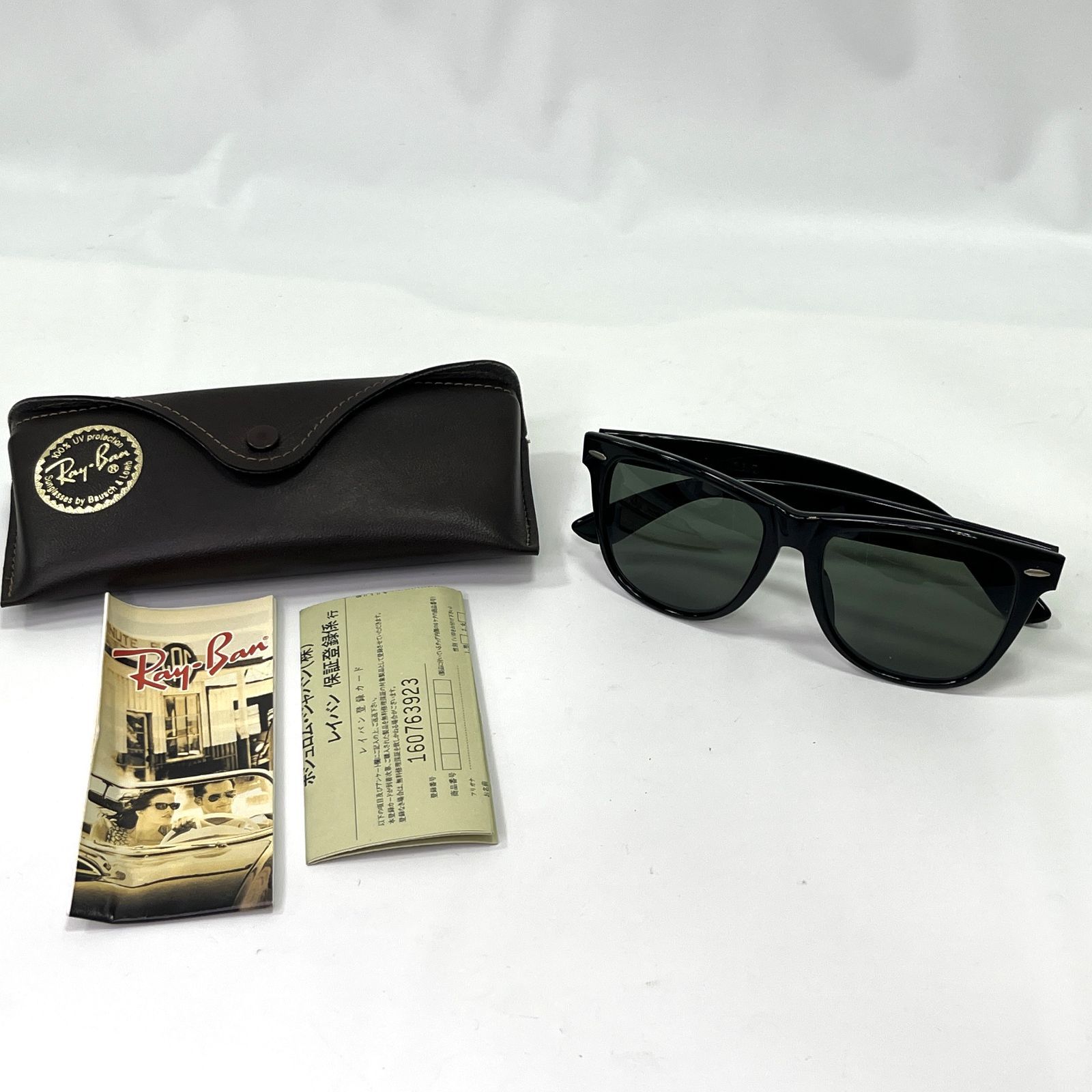 【中古品】Ray Ban WAYFARER W1210 レイバン ウェイファーラー サングラス ブラック GM