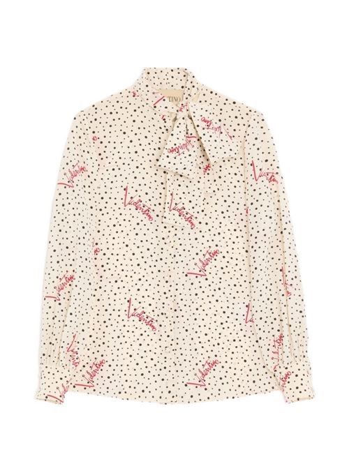 VALENTINO プリントシルクシャツ 送料無料