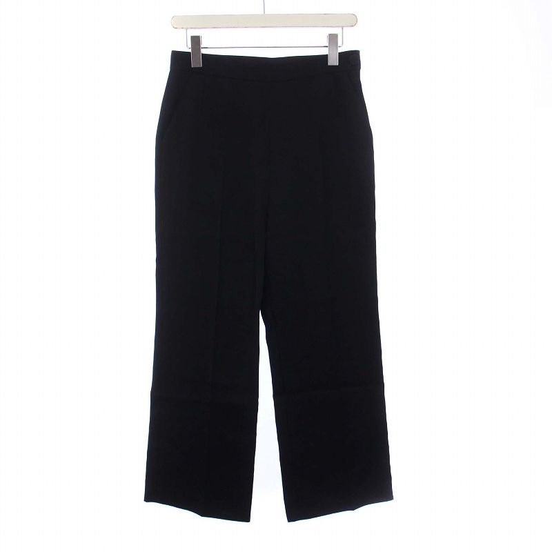 フォクシーニューヨーク FOXEY NEW YORK 24年製 Pants Porto パンツ スラックス センタープレス 40 M 黒 ブラック 44213 /KH