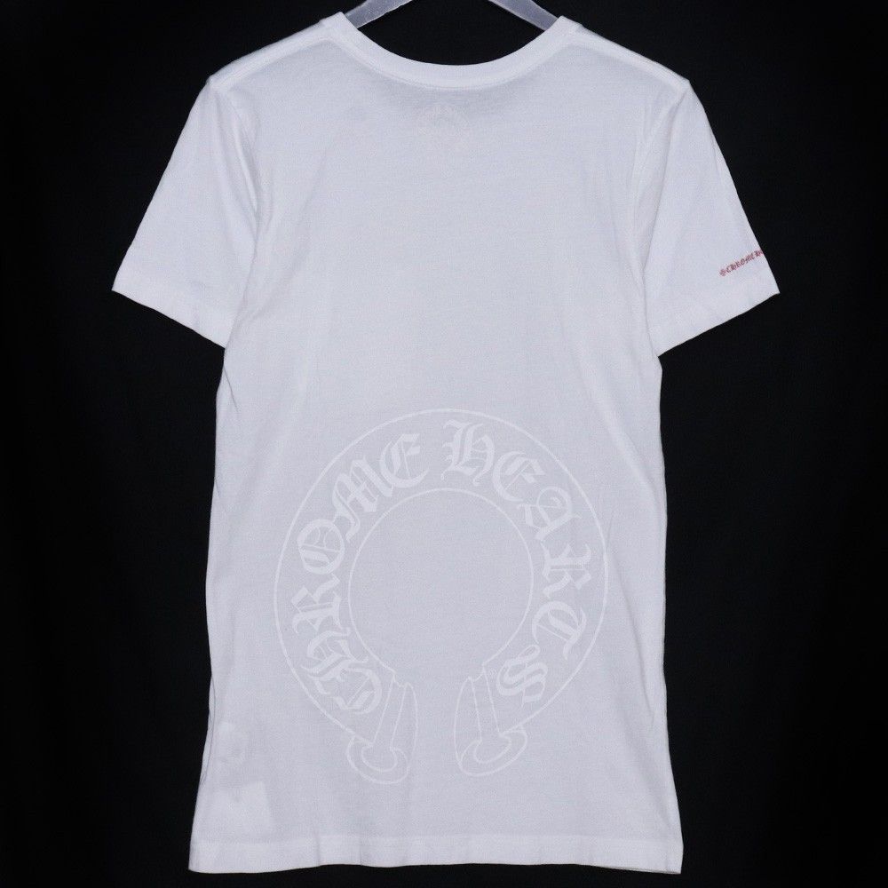 CHROME HEARTS ホースシュー スクロールラベルポケットTシャツ Sサイズ