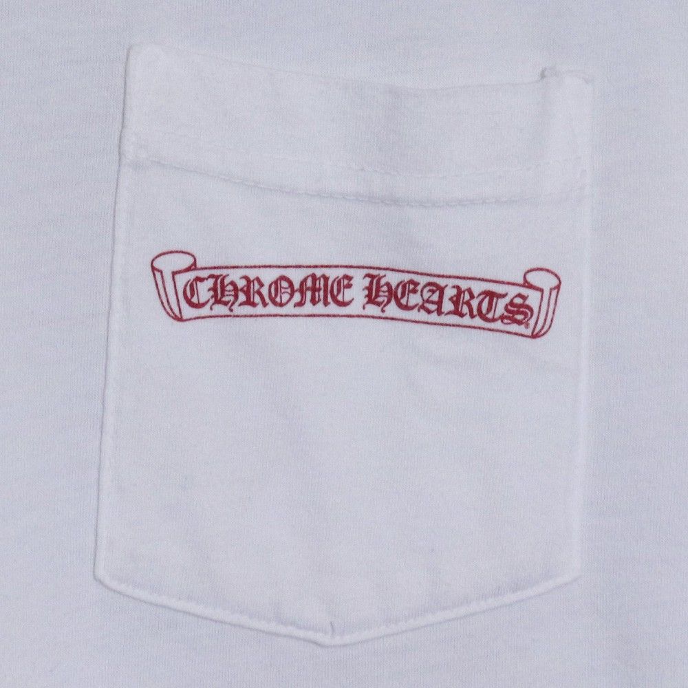 CHROME HEARTS ホースシュー スクロールラベルポケットTシャツ Sサイズ