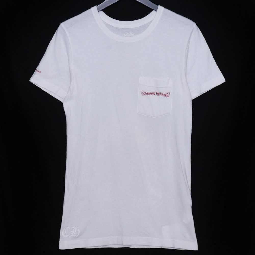 CHROME HEARTS ホースシュー スクロールラベルポケットTシャツ Sサイズ