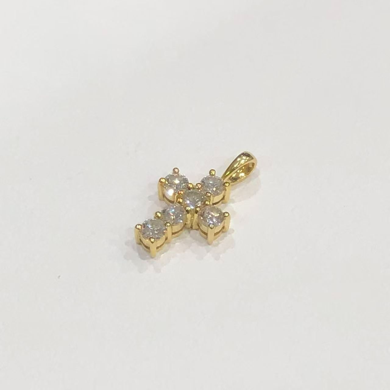 アイファニー EYEFUNNY クロス ペンダントトップ K18YG ダイヤモンド