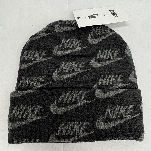 未使用】Supreme×NIKE/シュプリーム×ナイキ Jacquard Logos Beanie
