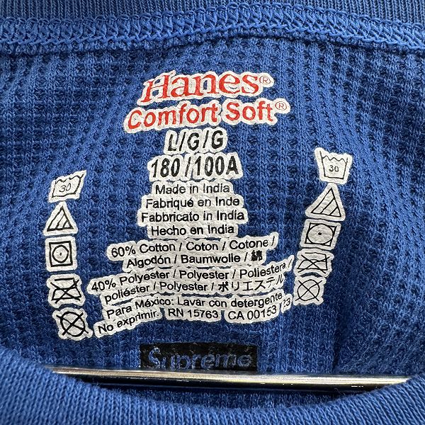 Supreme×Hanes/シュプリーム×ヘインズ Bones Thermal Crew サーマル