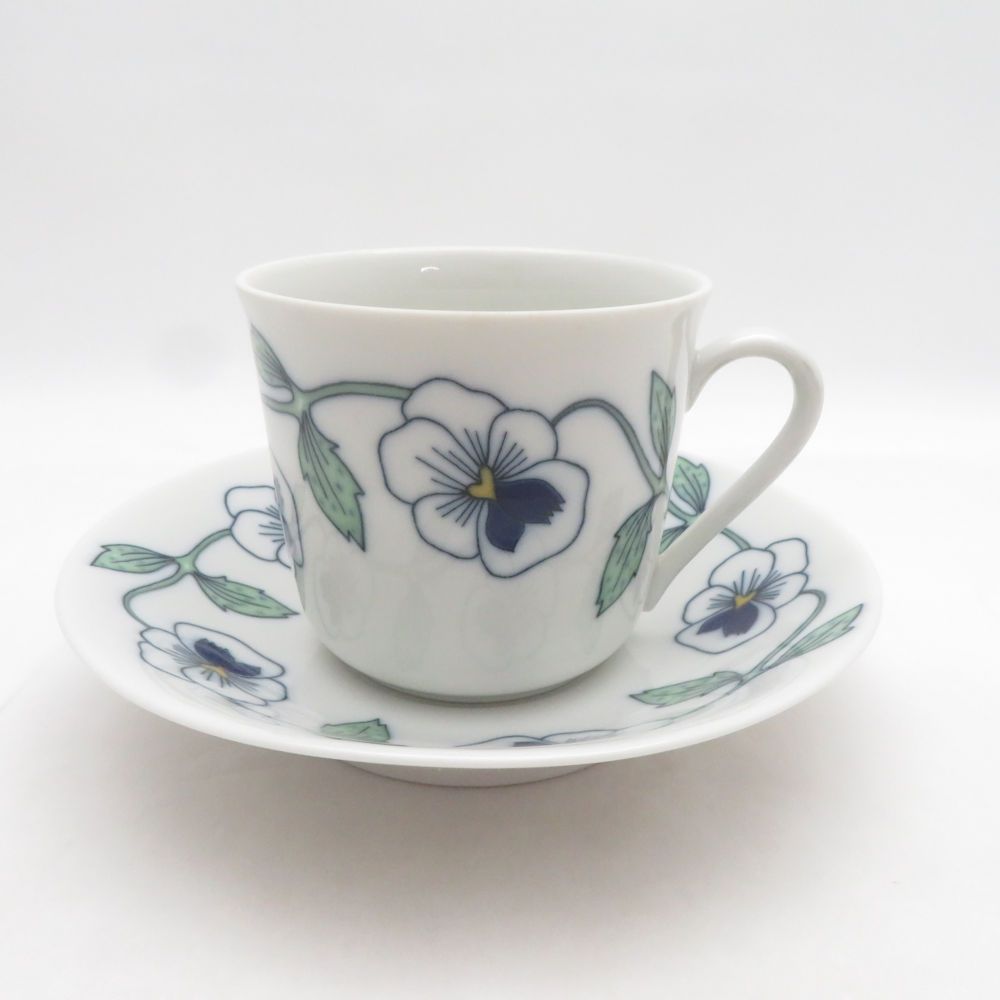 美品 Rorstrand ロールストランド シルビア コーヒーカップ＆ソーサー 珈琲 花柄 北欧 SO4156V1