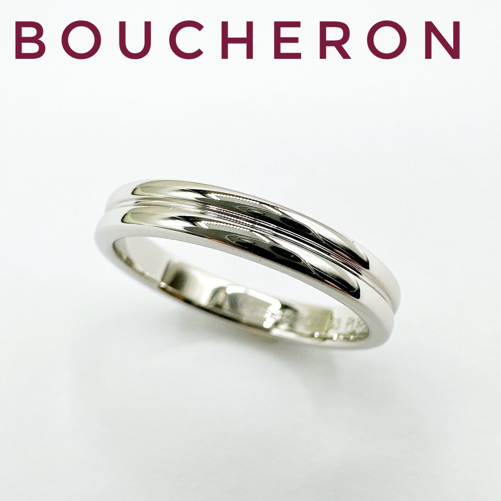 人気?BOUCHERON ゴドロン プラチナ リング 53 約12.5号 Y