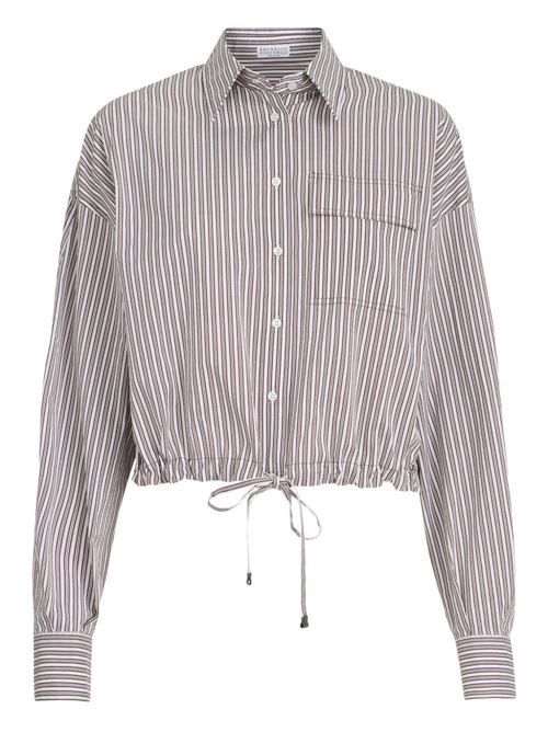 BRUNELLO CUCINELLI ストライプコットンシャツ 送料無料