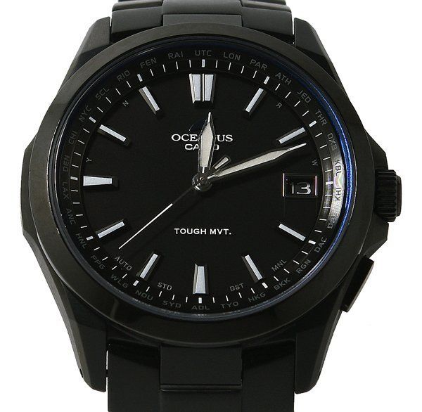 美品 CASIO カシオ OCEANUS オシアナス OCW-S100B-1AJF 3 hands model 電波ソーラー メンズ