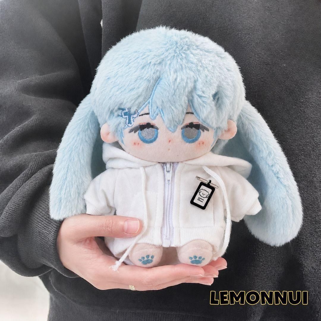 20cm 着せ替え ぬい服 犬 トップス 白 ぬいぐるみ服 推し活-E062