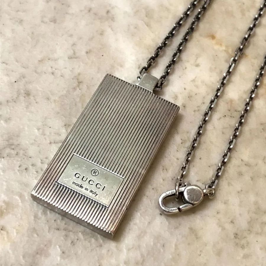 GUCCI グッチ プレート ネックレス シルバー925