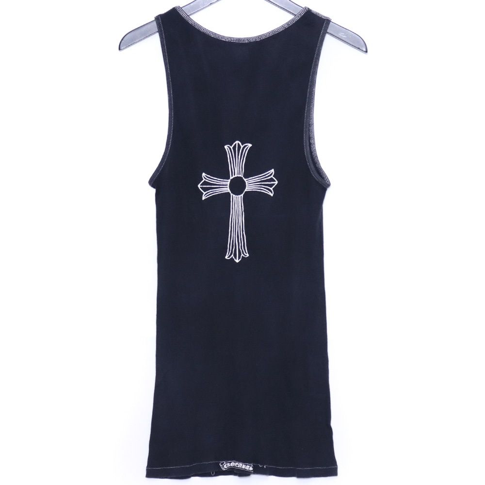 CHROME HEARTS オールド Tバー クロス タンクトップ Lサイズ ブラック