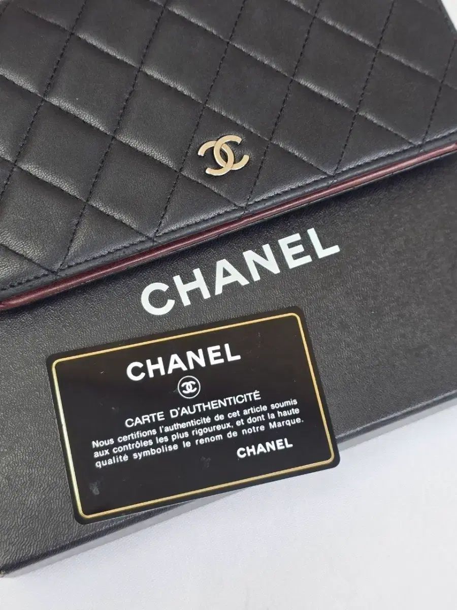 (正規品) CHANEL ラムスキン 長財布 ブラック 21番台