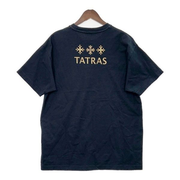 TATRAS タトラス 半袖Tシャツ 胸ポケット バックロゴ ブラック XL TATRAS タトラス Tシャツ 半袖 バックロゴ 胸ポケット 丸首 シンプル