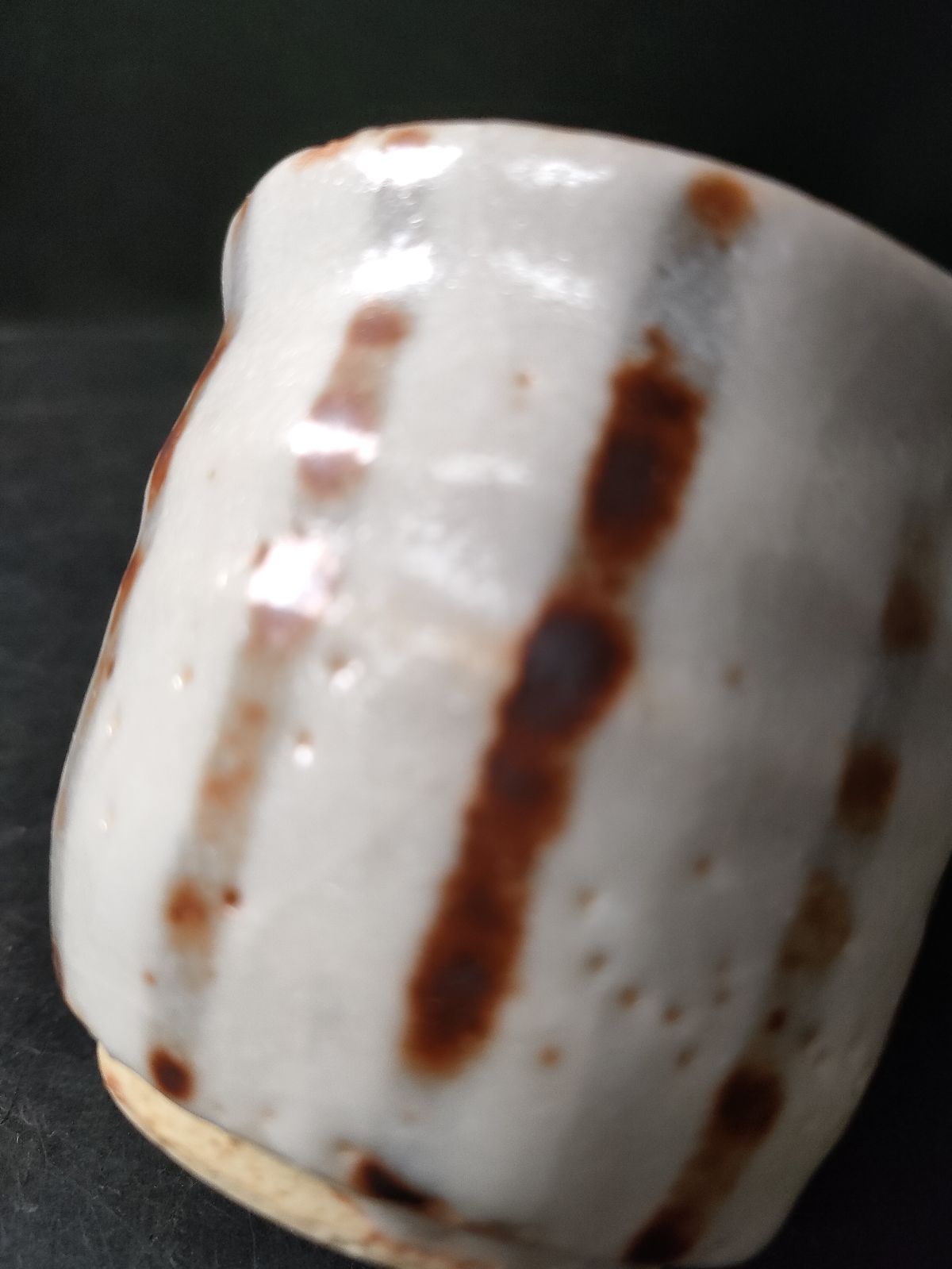 F32-01/幸兵衛窯/美濃焼/志野織部湯呑揃 5客/共箱/骨董/骨董/煎茶碗