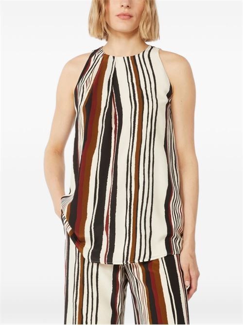 MAX MARA ストライプ シルクトップ 送料無料