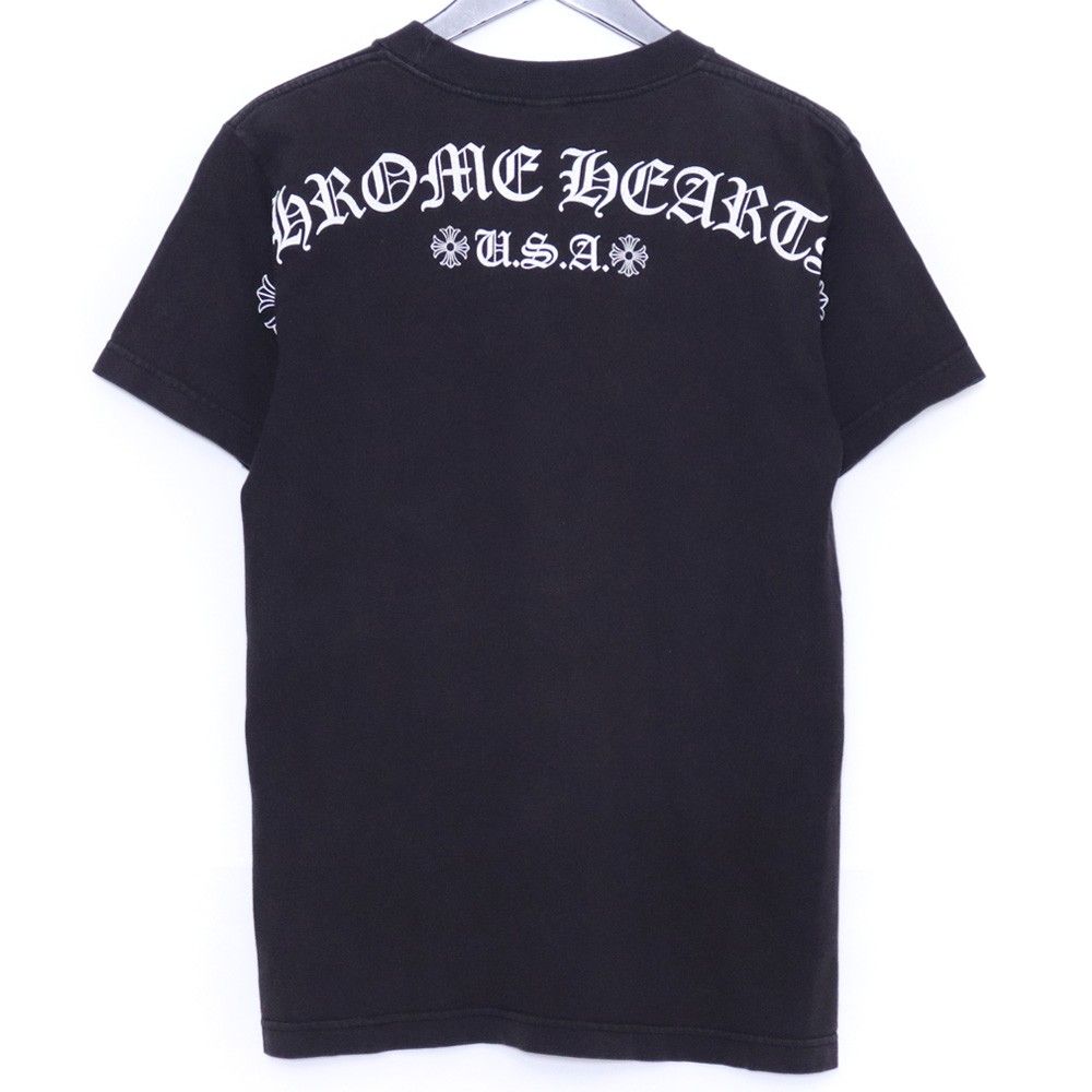 CHROME HEARTS オールドモデル バックスクロールポケット半袖Tシャツ CHROME HEARTS オールド アーチロゴ スクロールラベル ポケットTシャツ