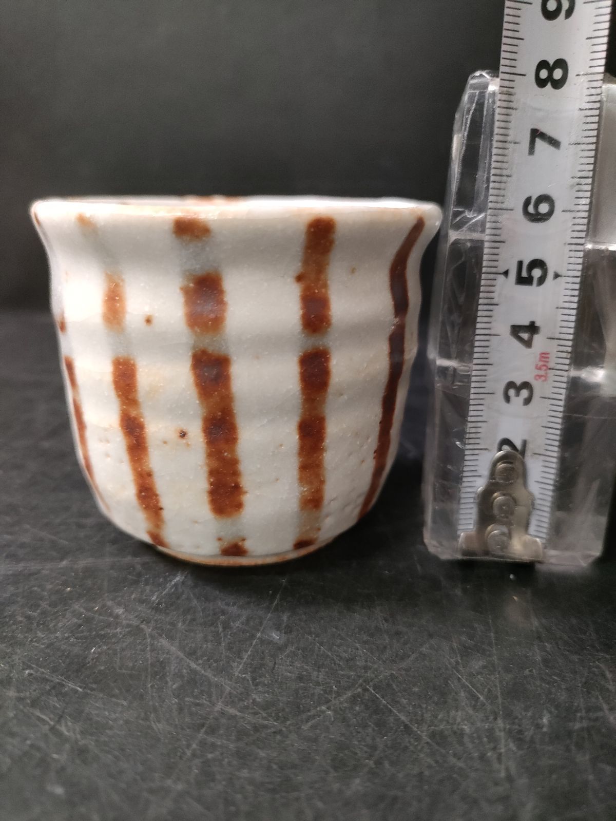 F32-01/幸兵衛窯/美濃焼/志野織部湯呑揃 5客/共箱/骨董/骨董/煎茶碗